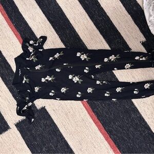 KYTE Baby Floral Black onsie NWOT